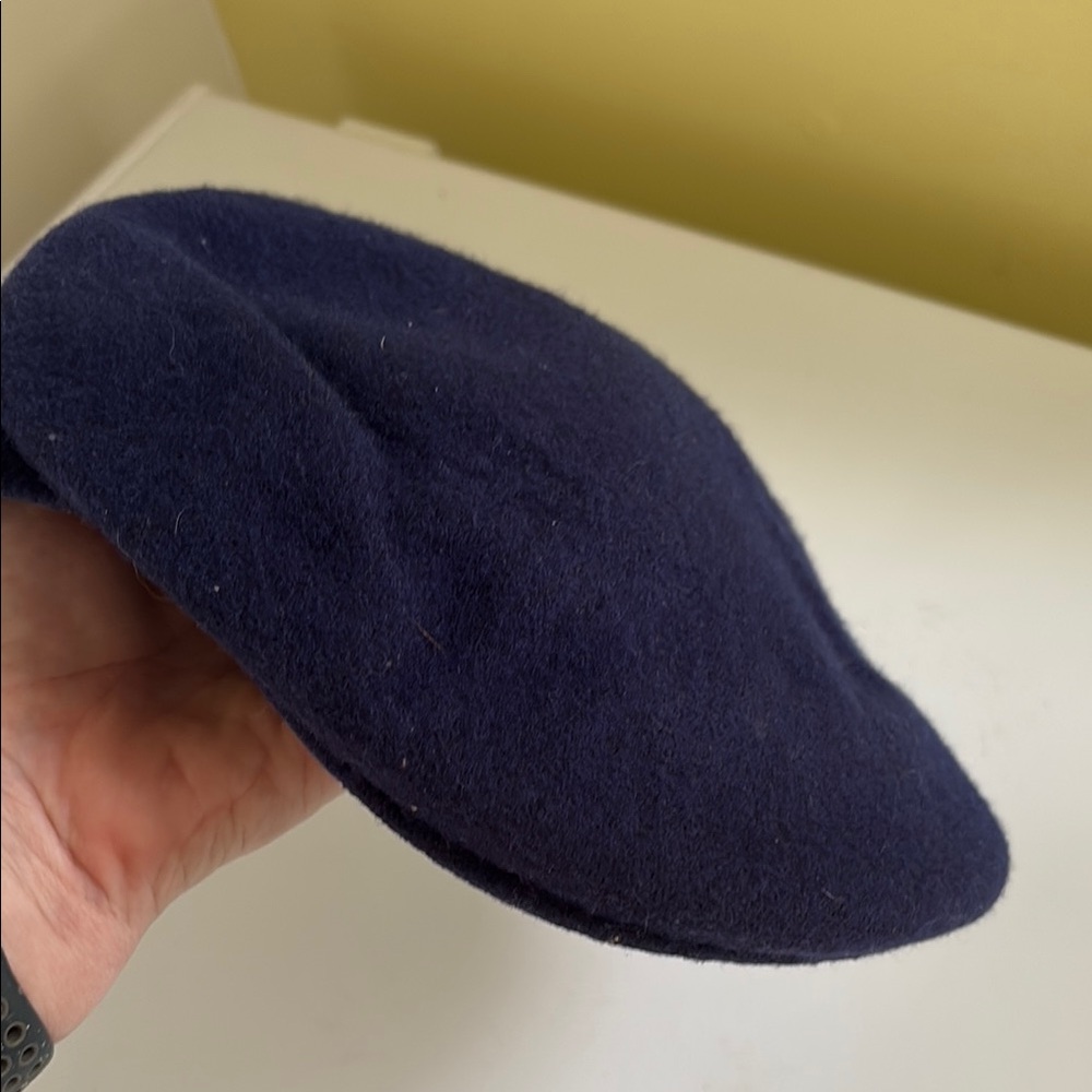 Stacy Adams Navy Wool Flat Cap Size Large